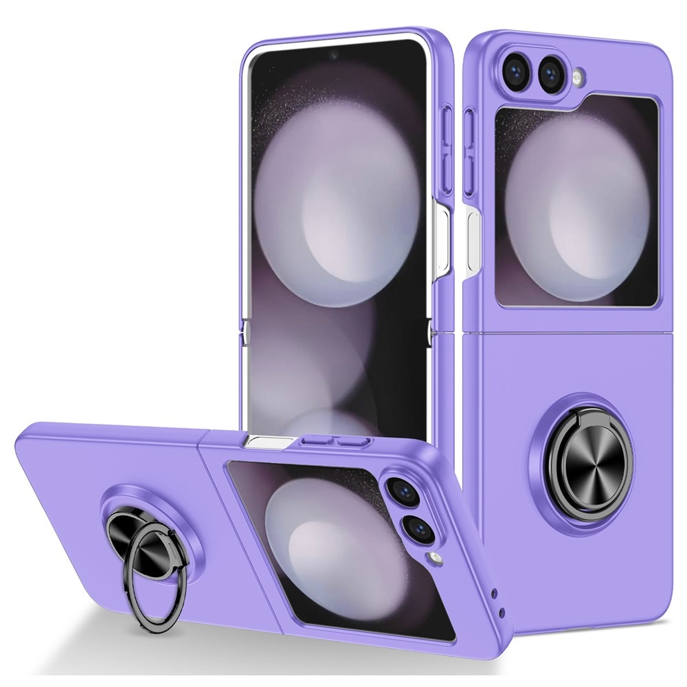 Funda magnética con porta anillos Samsung Galaxy Z Flip 7 Púrpura
