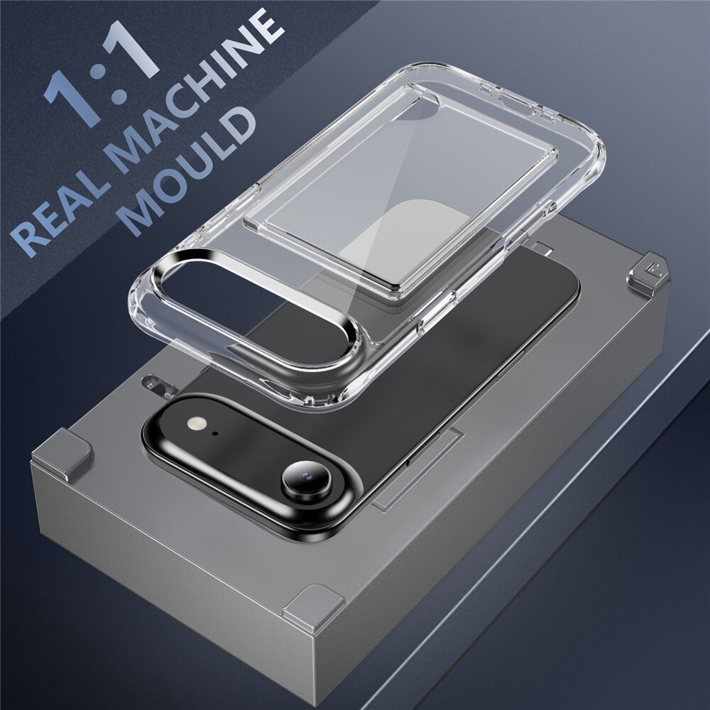 Funda híbrida con ranuras para tarjetas iPhone 17 Air Transparente