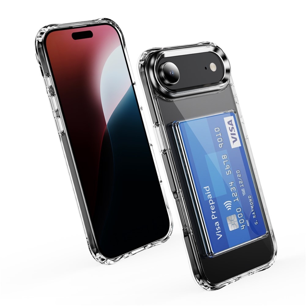 Funda híbrida con ranuras para tarjetas iPhone 17 Air Transparente