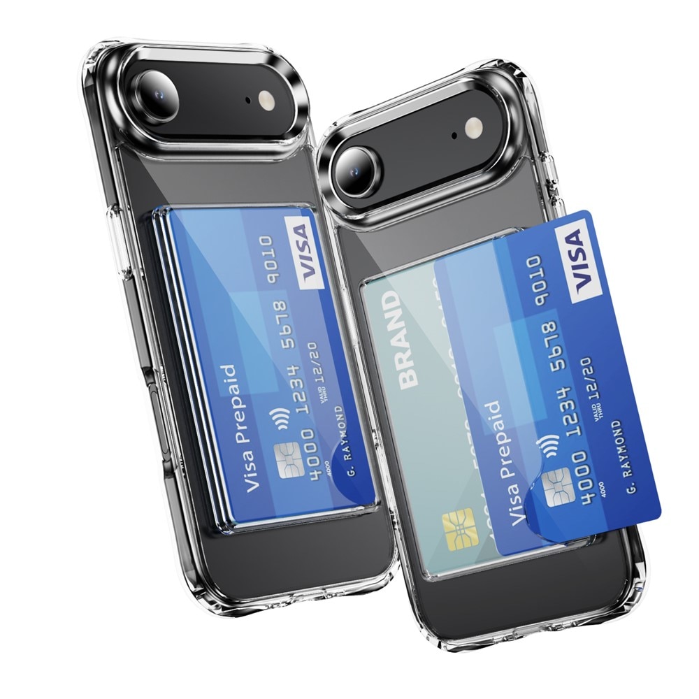 Funda híbrida con ranuras para tarjetas iPhone 17 Air Transparente