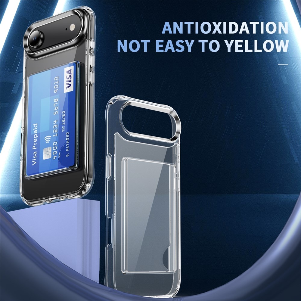 Funda híbrida con ranuras para tarjetas iPhone 17 Air Transparente