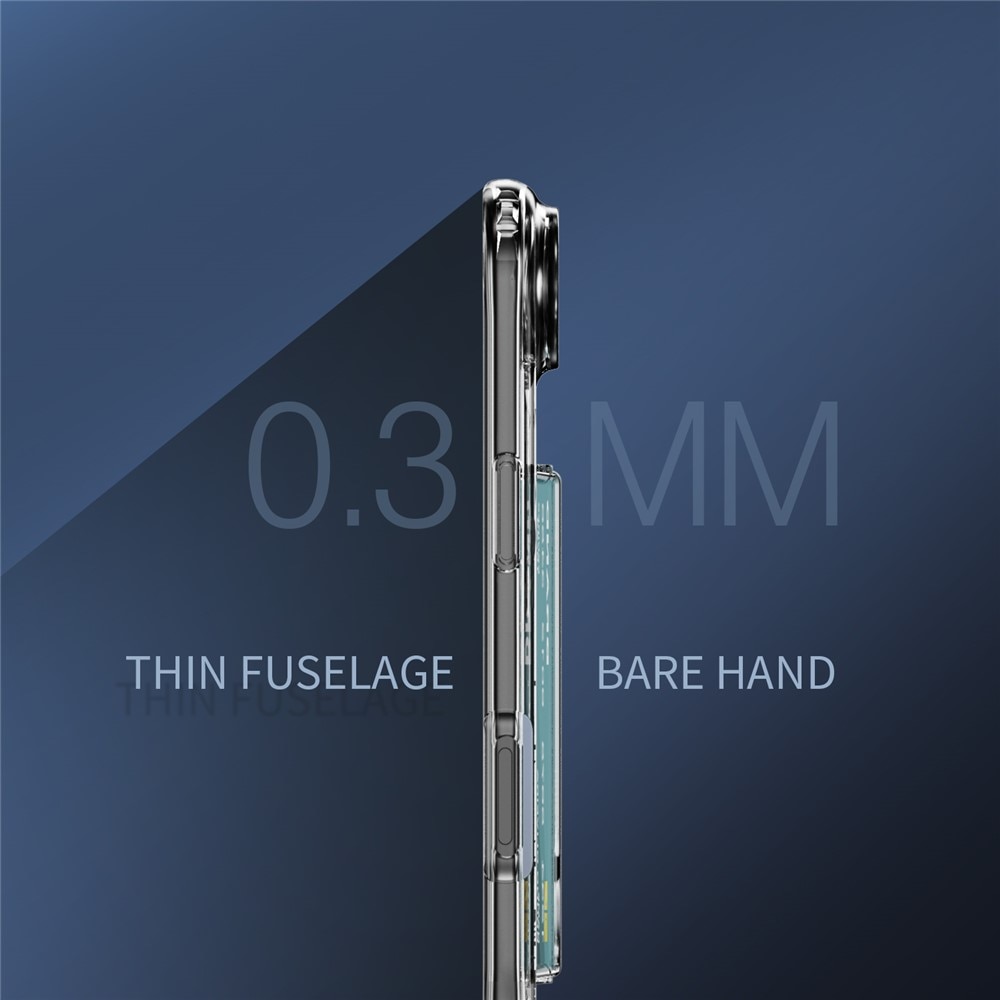 Funda híbrida con ranuras para tarjetas iPhone 17 Air Transparente