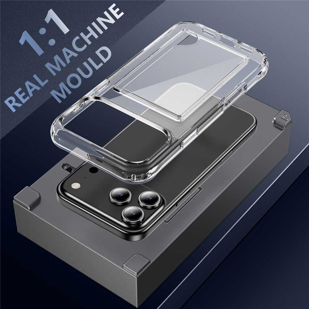 Funda híbrida con ranuras para tarjetas iPhone 17 Pro Transparente