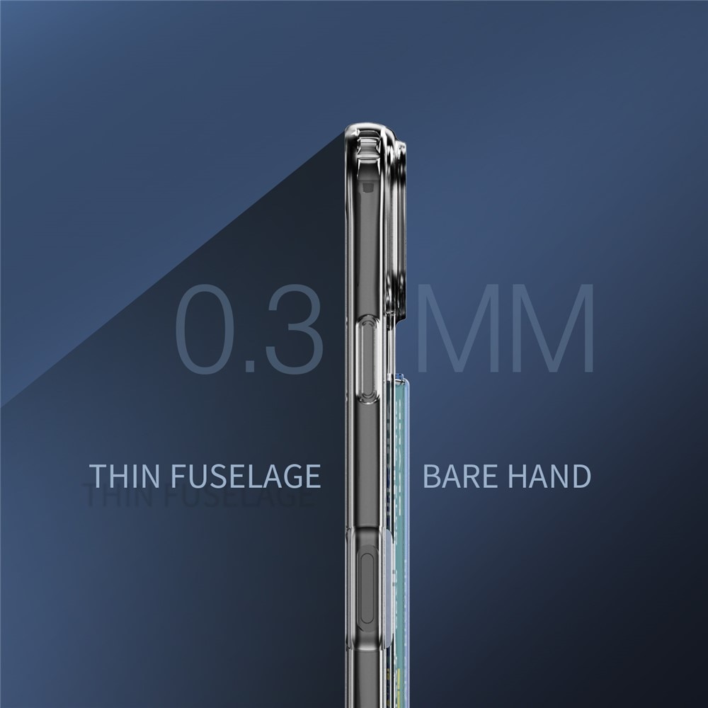 Funda híbrida con ranuras para tarjetas iPhone 17 Pro Max Transparente