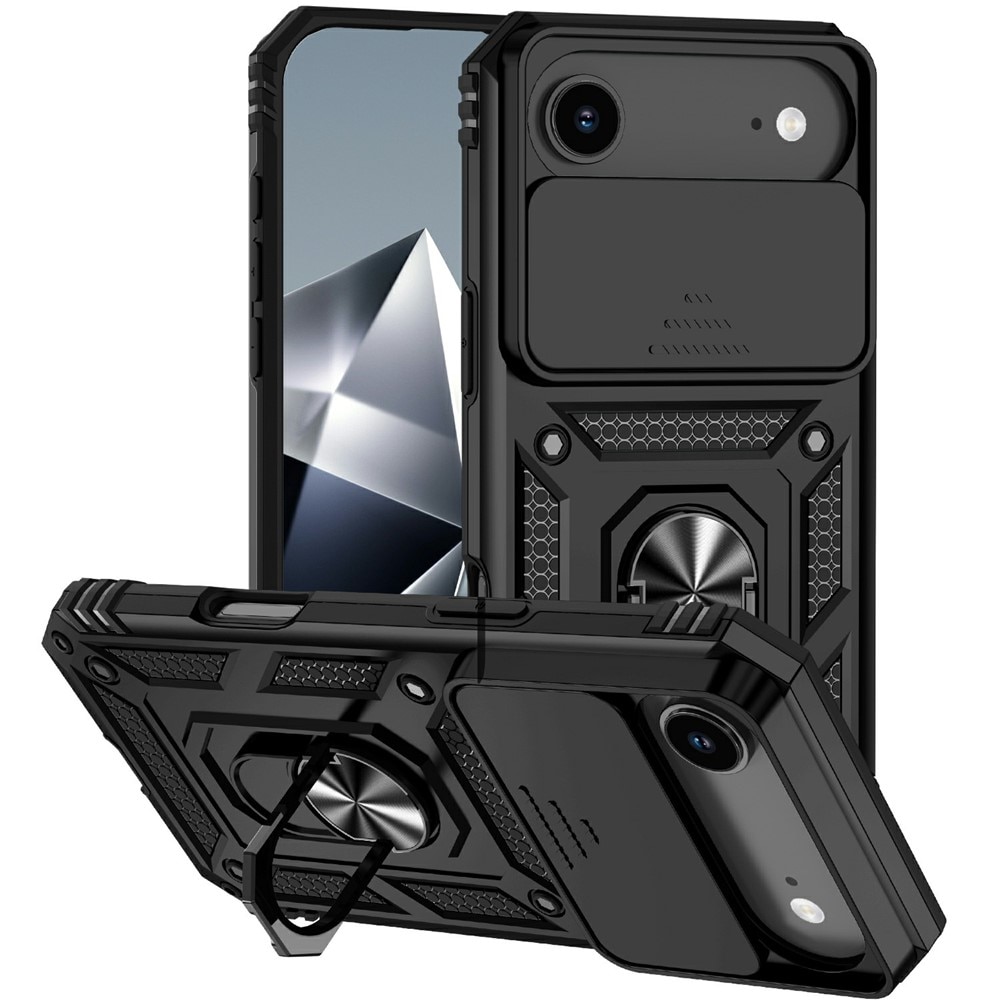 Funda híbrida Ring y Protector Cámara iPhone 17 Air Negro