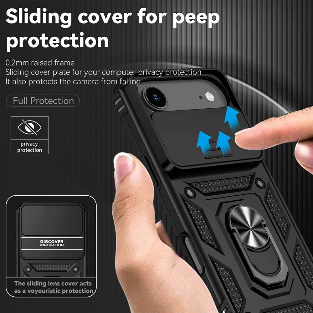 Funda híbrida Ring y Protector Cámara iPhone 17 Air Negro