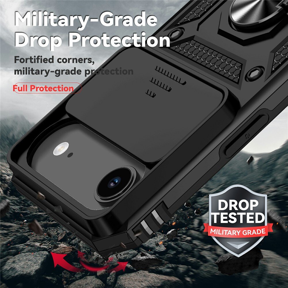 Funda híbrida Ring y Protector Cámara iPhone 17 Air Negro