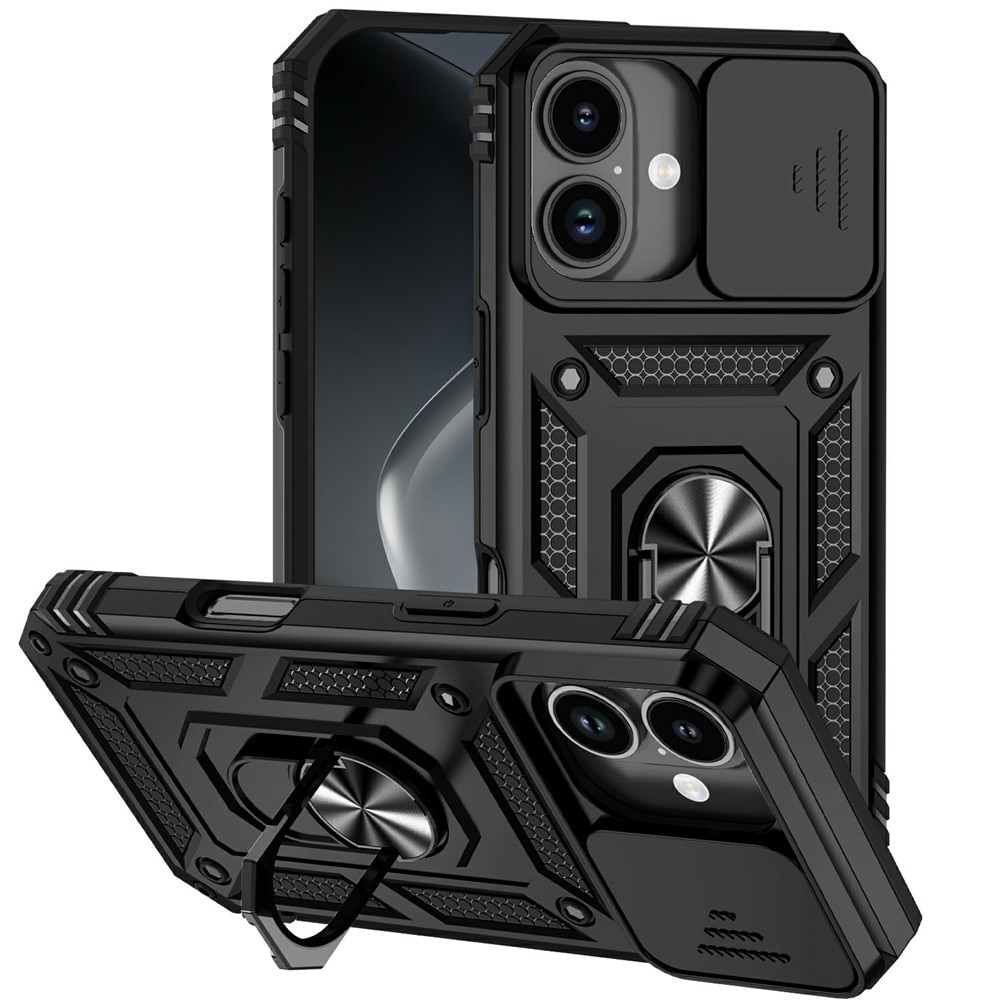 Funda híbrida Ring y Protector Cámara iPhone 17 Negro