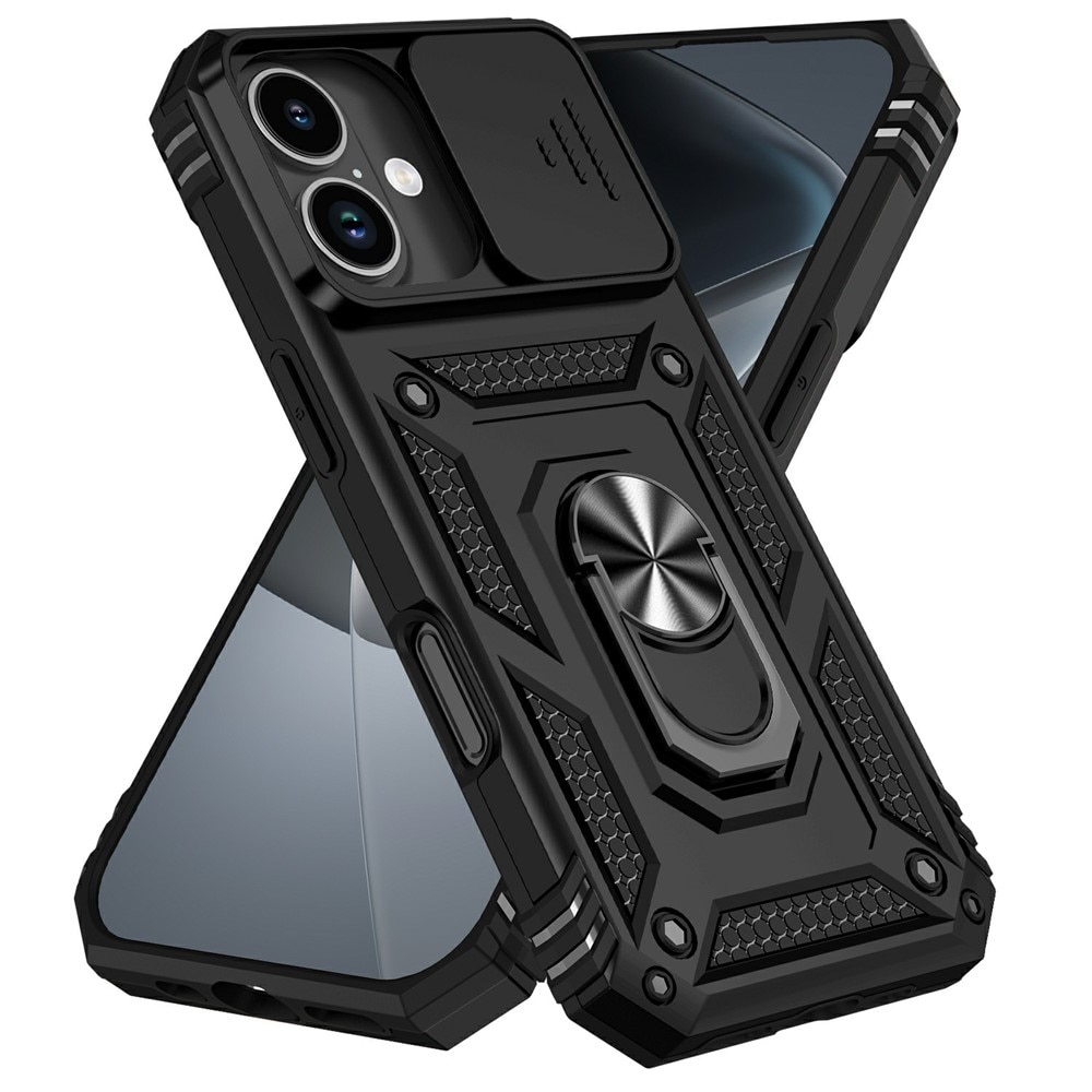 Funda híbrida Ring y Protector Cámara iPhone 17 Negro