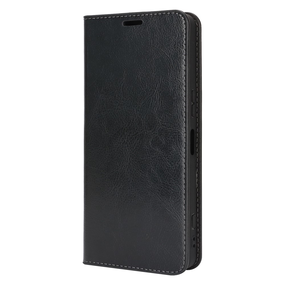 Funda cartera de cuero genuino Sony Xperia 1 VII Negro