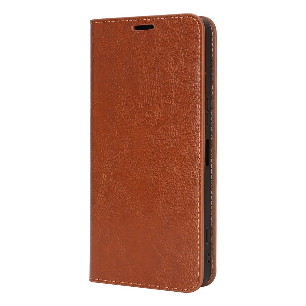 Funda cartera de cuero genuino Sony Xperia 1 VII Marrón