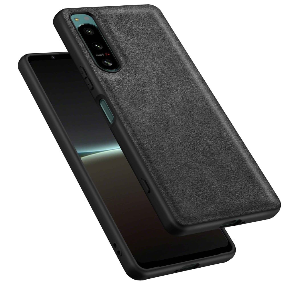 Funda de cuero Sony Xperia 5 IV Negro