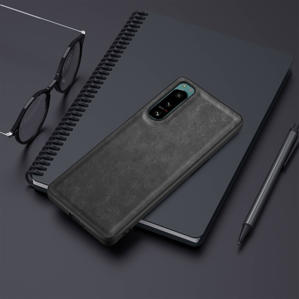 Funda de cuero Sony Xperia 5 IV Negro