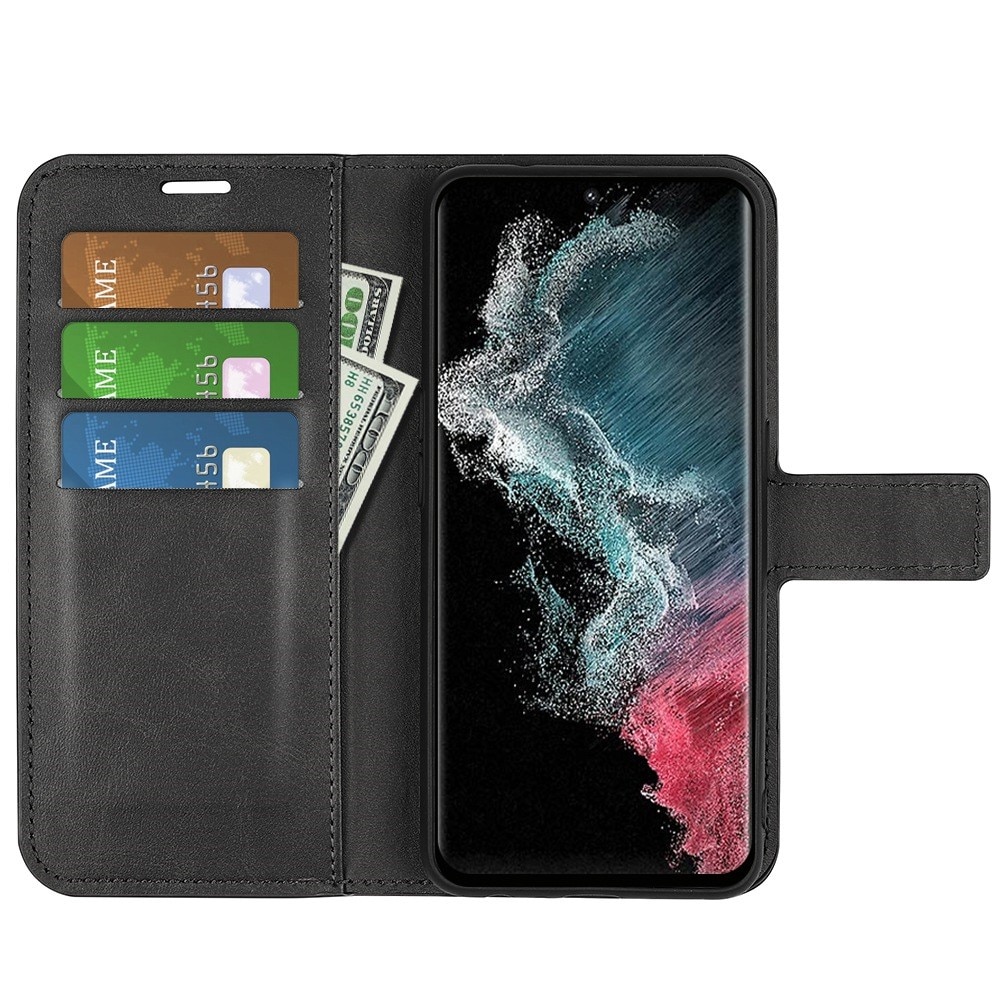 Cartera Leather Wallet Samsung Galaxy S23 Ultra Black