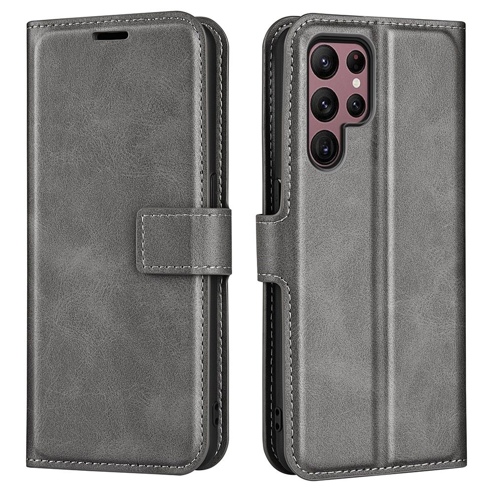 Cartera Leather Wallet Samsung Galaxy S23 Ultra Grey