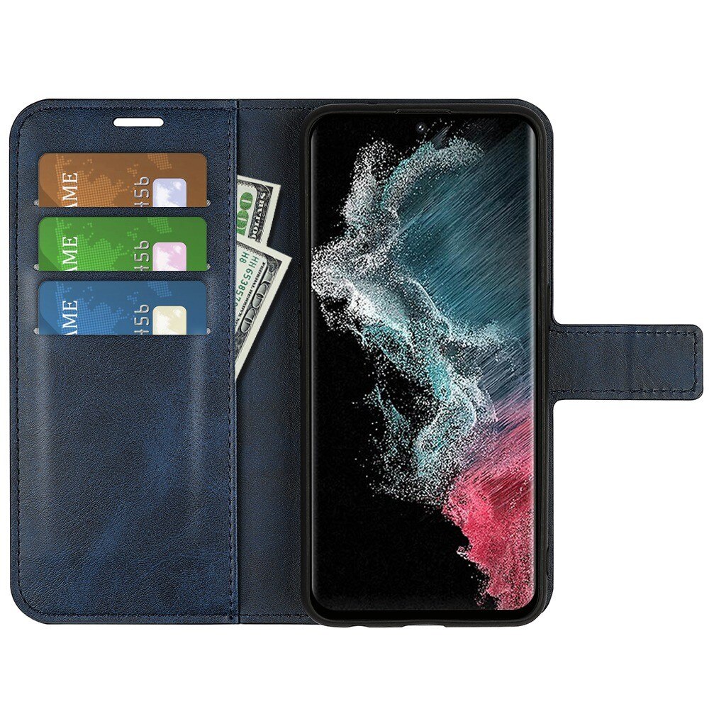 Cartera Leather Wallet Samsung Galaxy S23 Ultra Blue