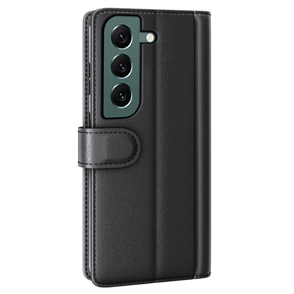 Funda de cuero genuino Samsung Galaxy S23 Plus, Negro