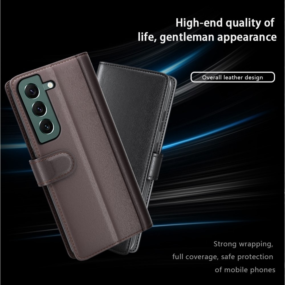 Funda de cuero genuino Samsung Galaxy S23, Negro