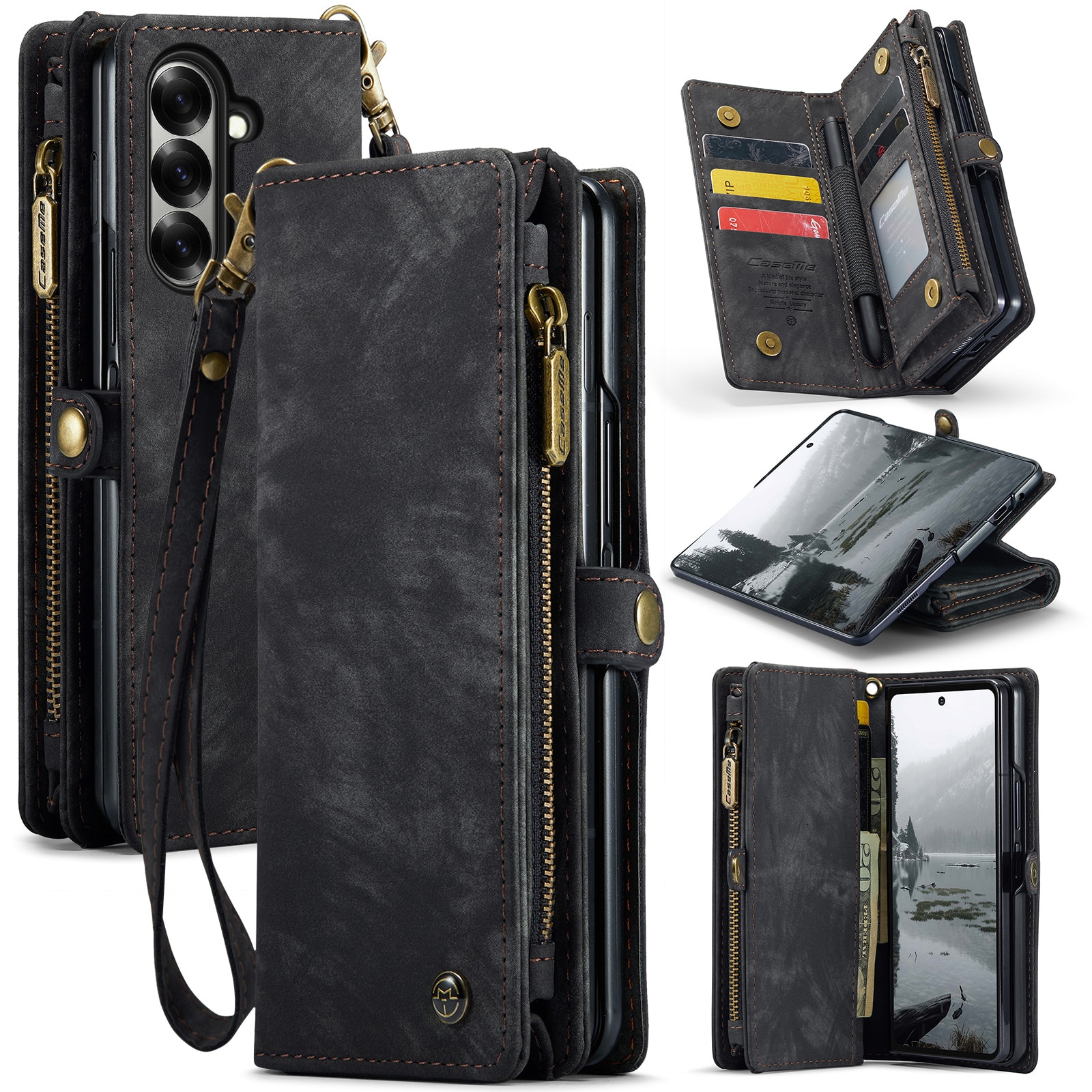 Cartera Multi-Slot Samsung Galaxy Z Fold 7 Gris