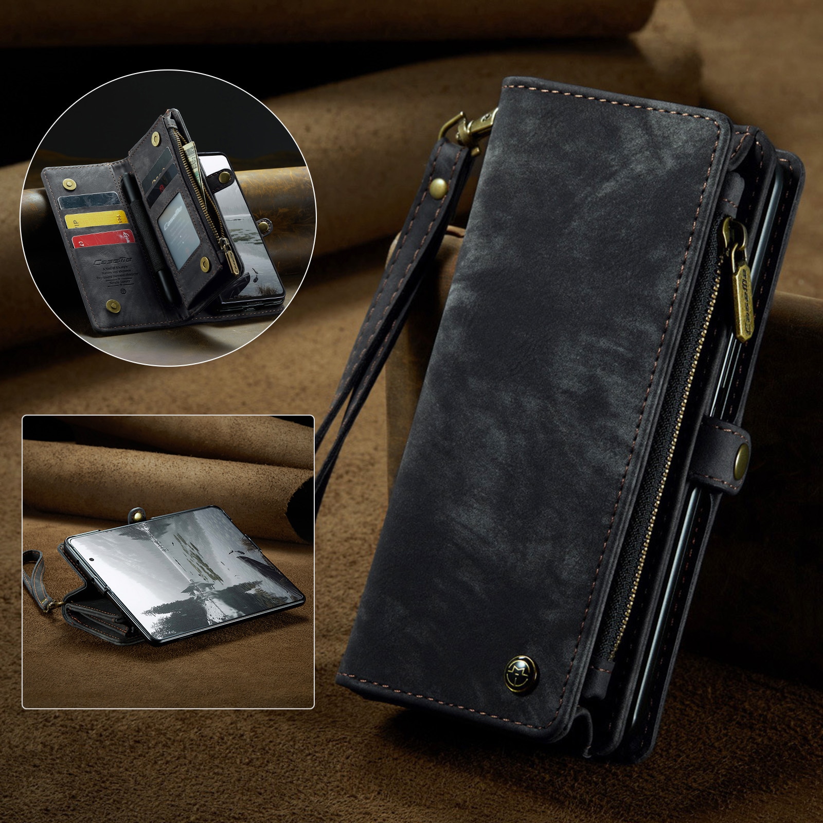 Cartera Multi-Slot Samsung Galaxy Z Fold 7 Gris