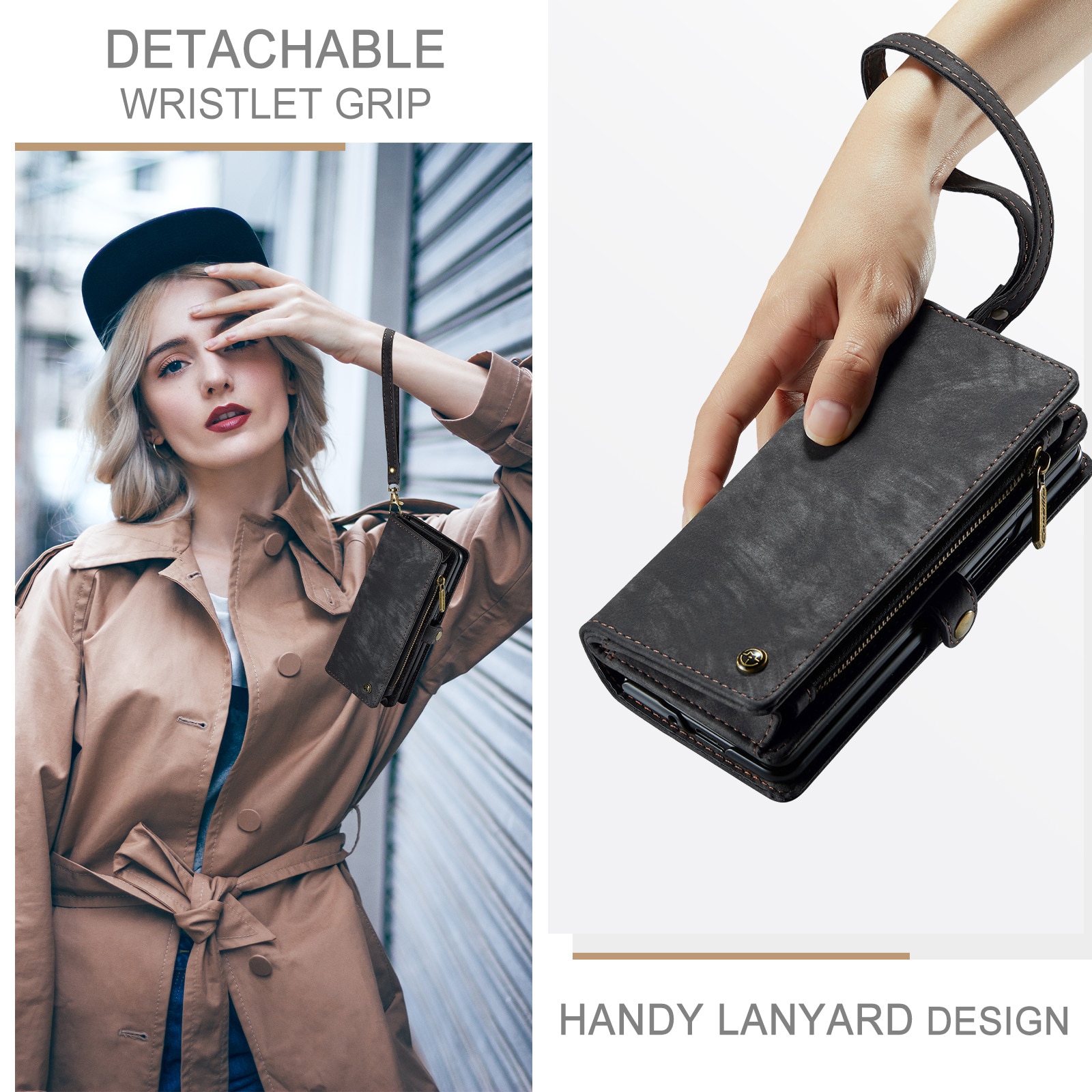 Cartera Multi-Slot Samsung Galaxy Z Fold 7 Gris