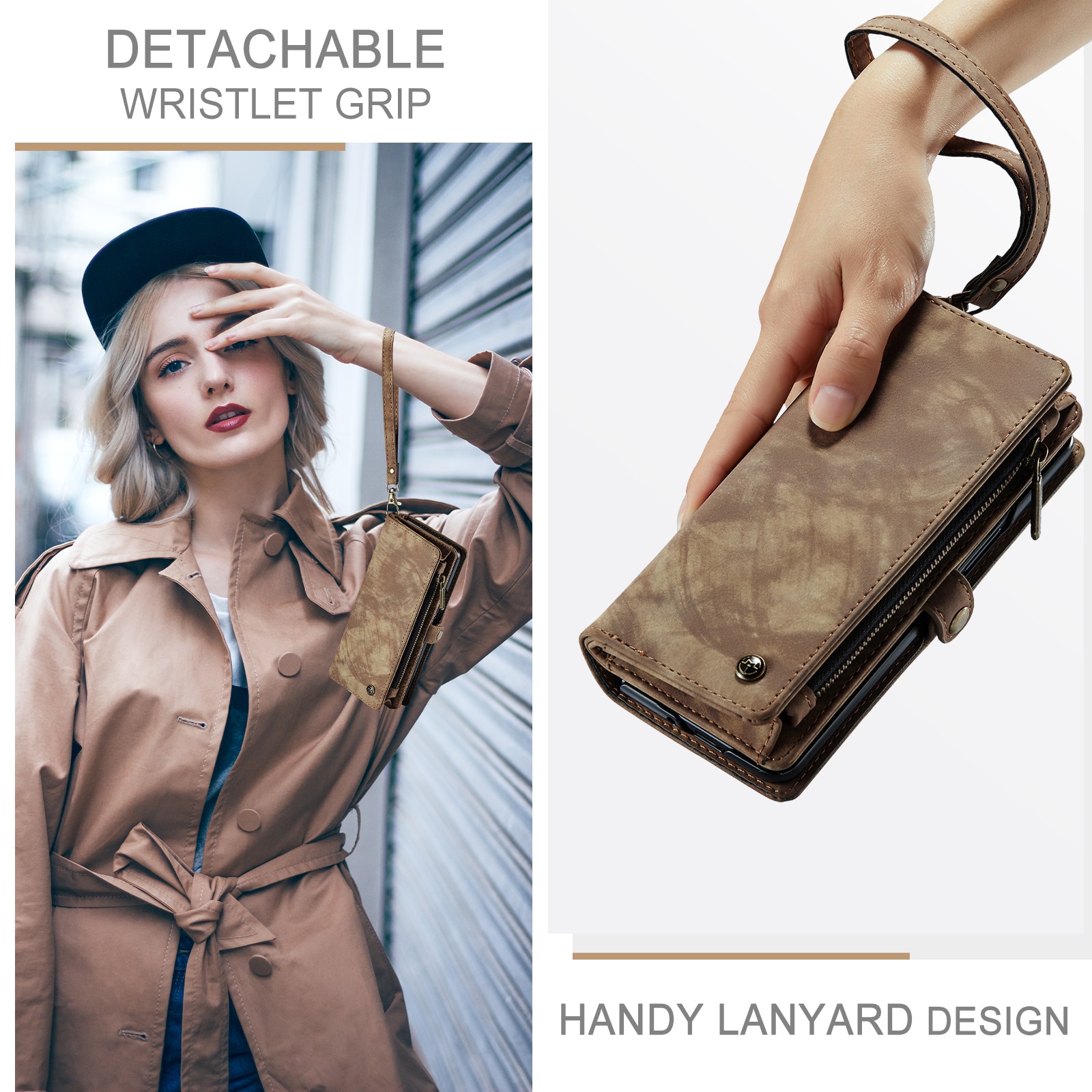 Cartera Multi-Slot Samsung Galaxy Z Fold 7 Marrón