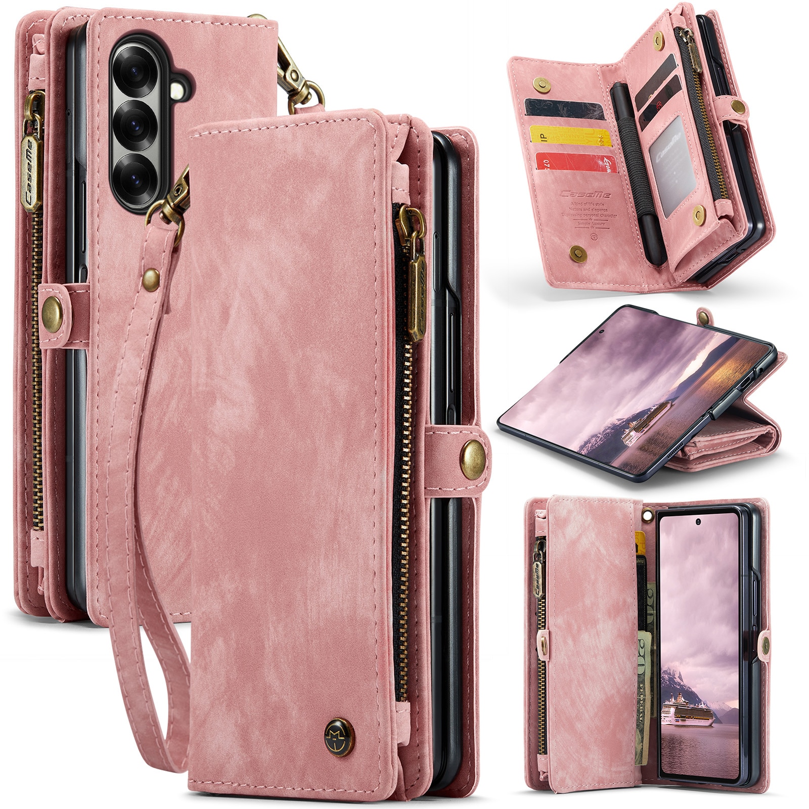 Cartera Multi-Slot Samsung Galaxy Z Fold 7 Rosa