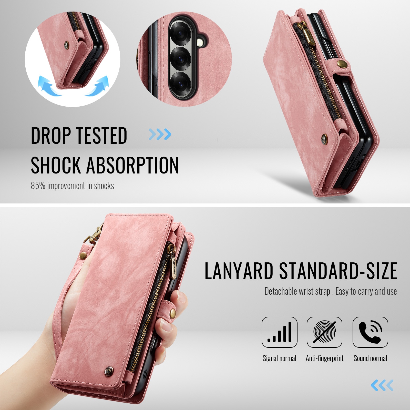 Cartera Multi-Slot Samsung Galaxy Z Fold 7 Rosa