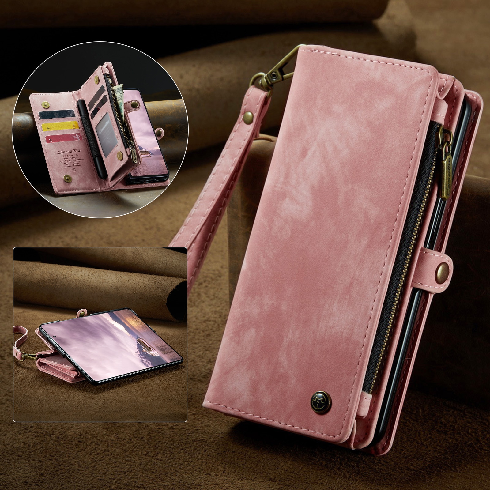 Cartera Multi-Slot Samsung Galaxy Z Fold 7 Rosa