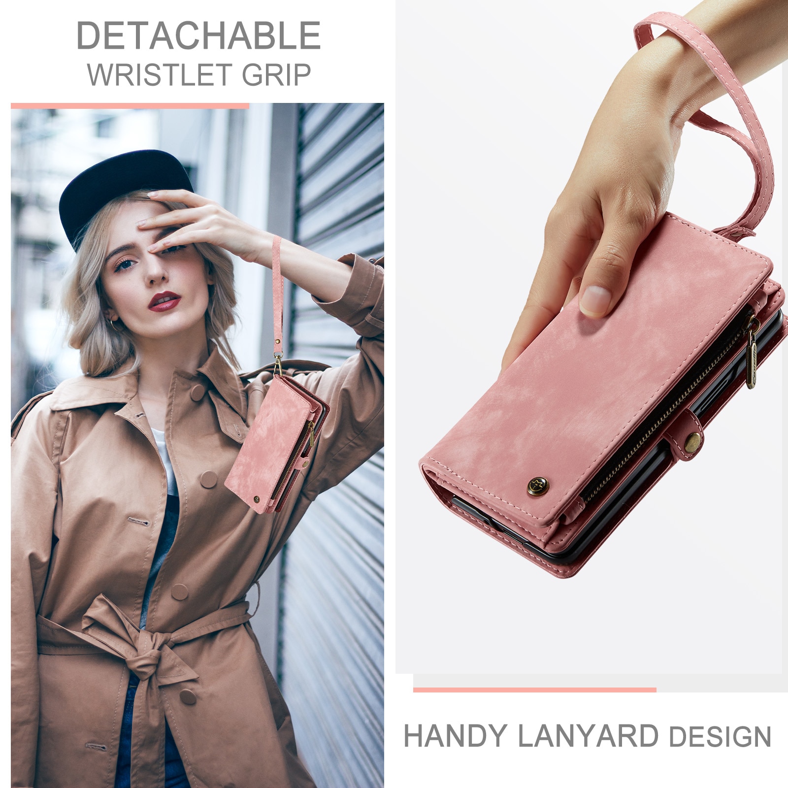 Cartera Multi-Slot Samsung Galaxy Z Fold 7 Rosa