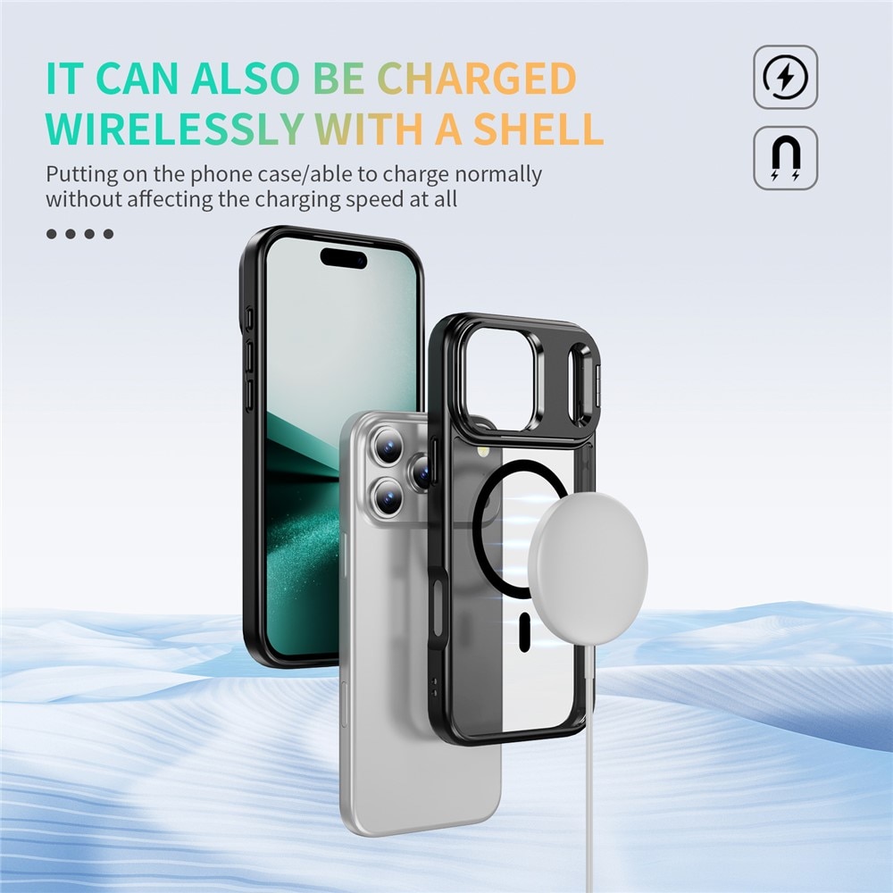 Funda híbrida Kickstand MagSafe iPhone 17 Pro Negro