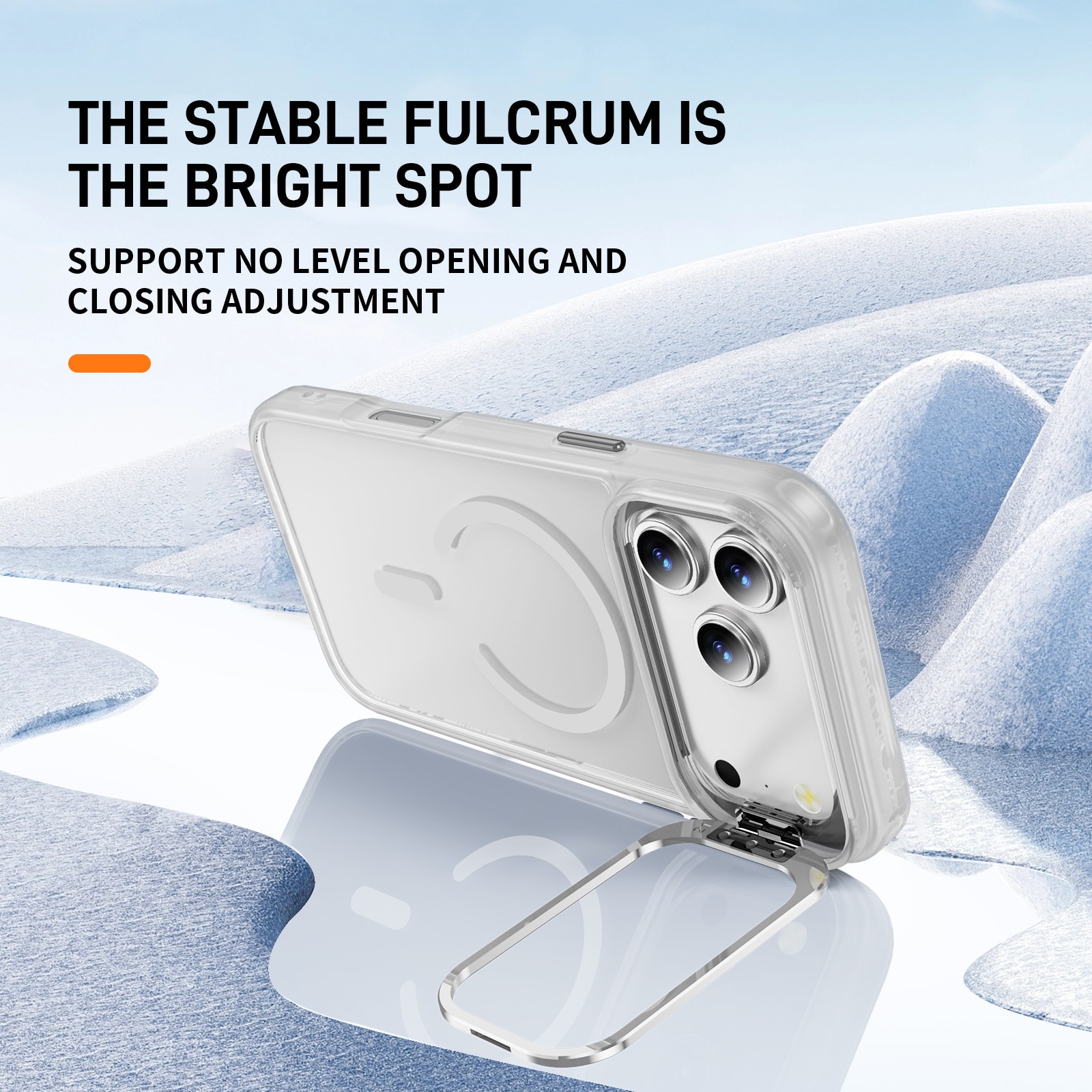 Funda híbrida Kickstand MagSafe iPhone 17 Pro Transparente