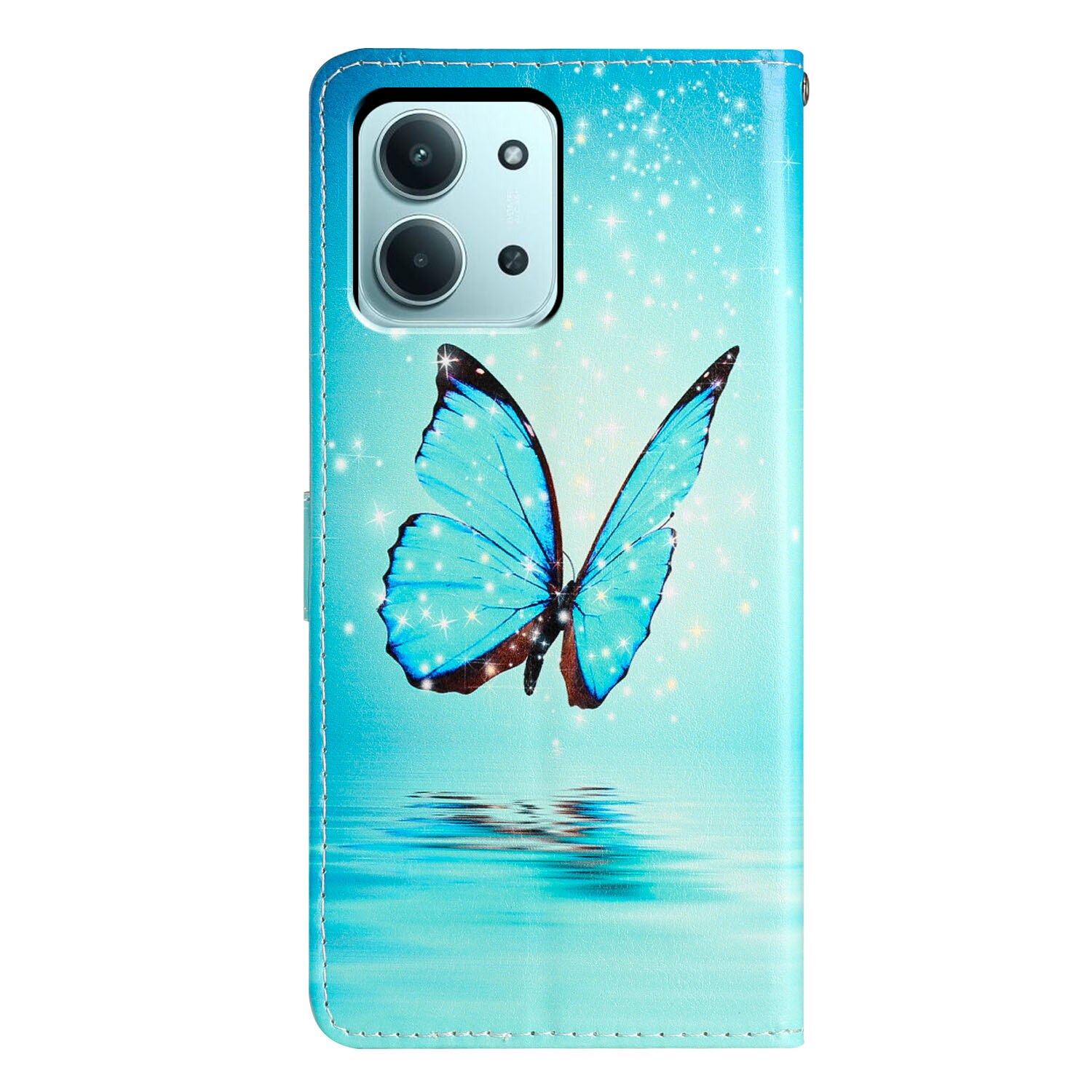 Funda cartera Xiaomi Redmi 15C mariposas azules