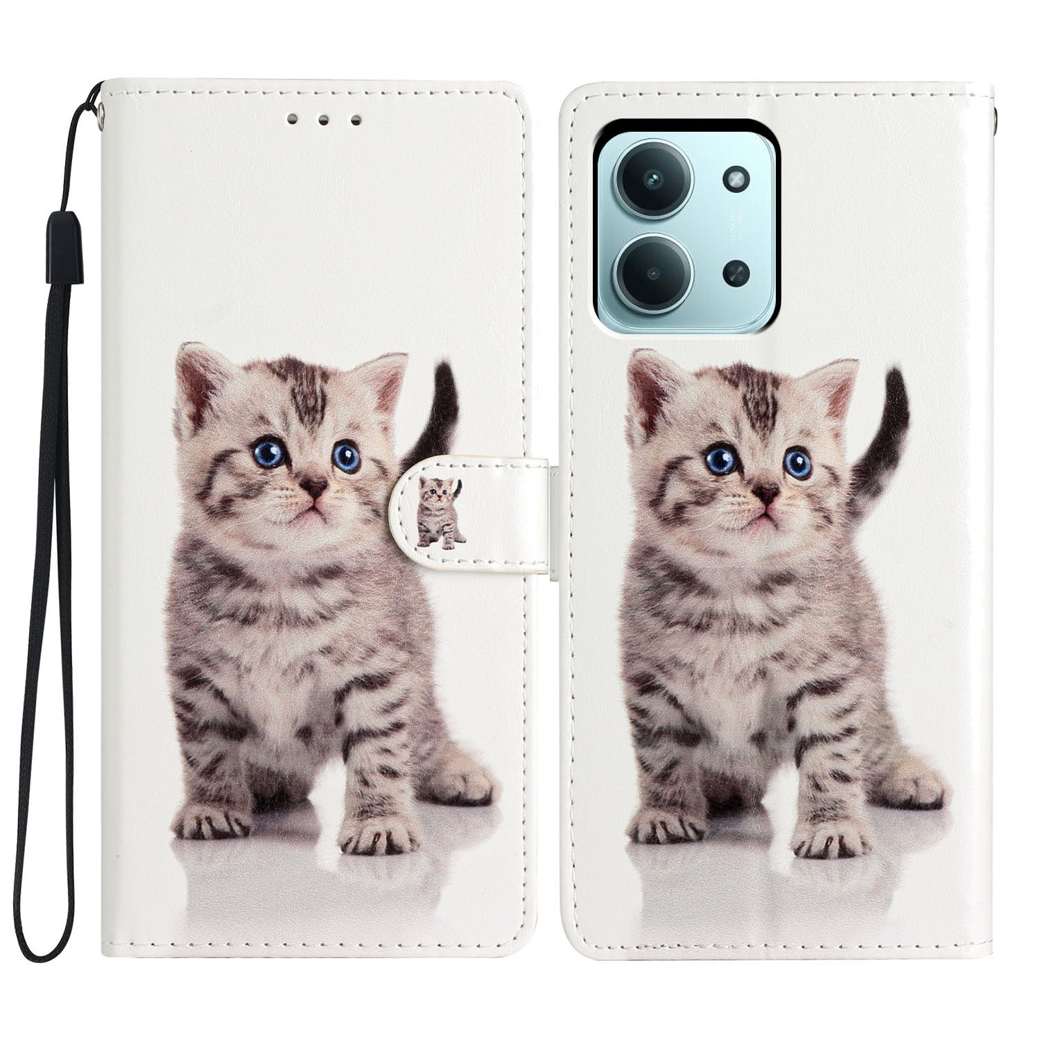 Funda cartera Xiaomi Redmi 15C gatito
