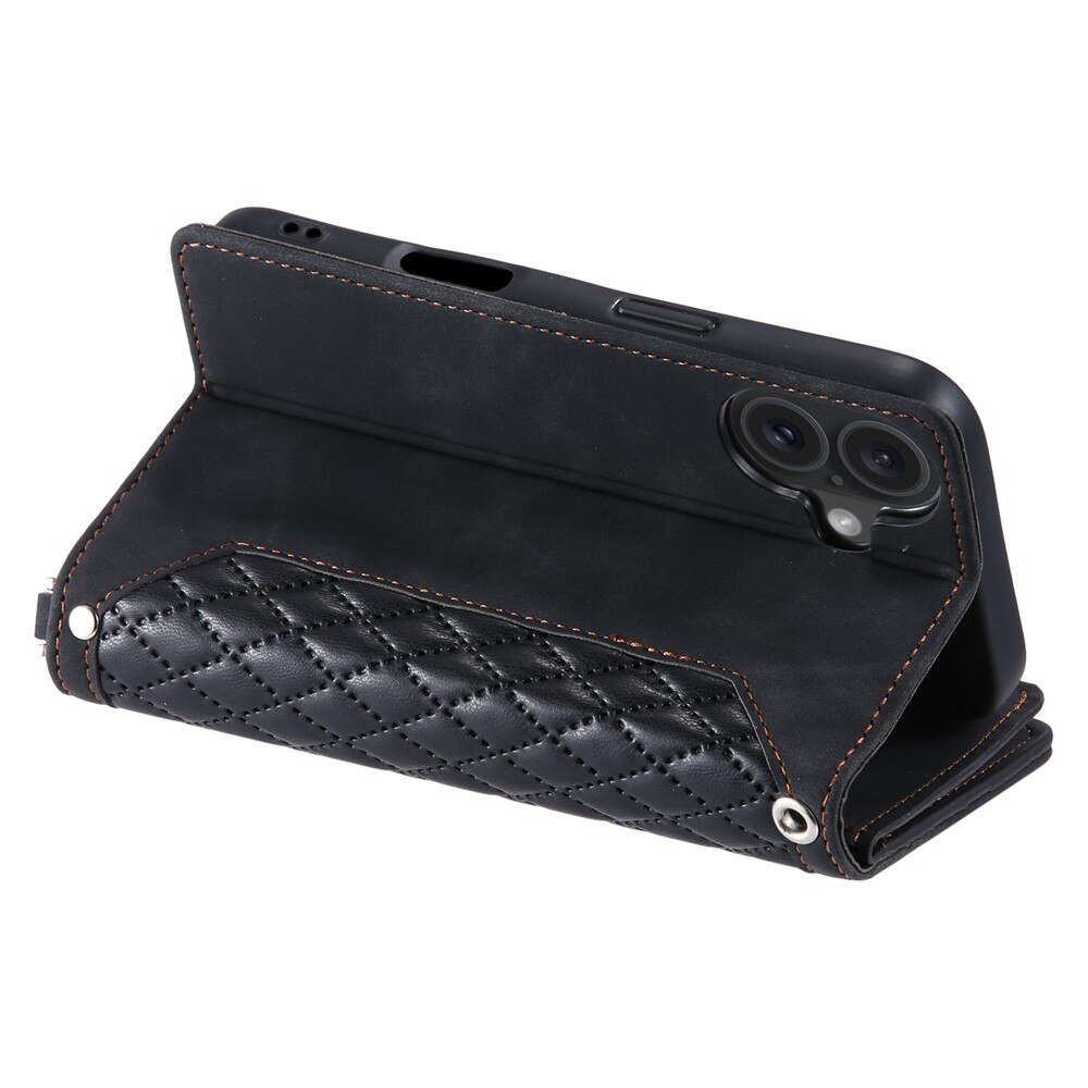 Funda acolchada tipo billetera iPhone 17 Negro