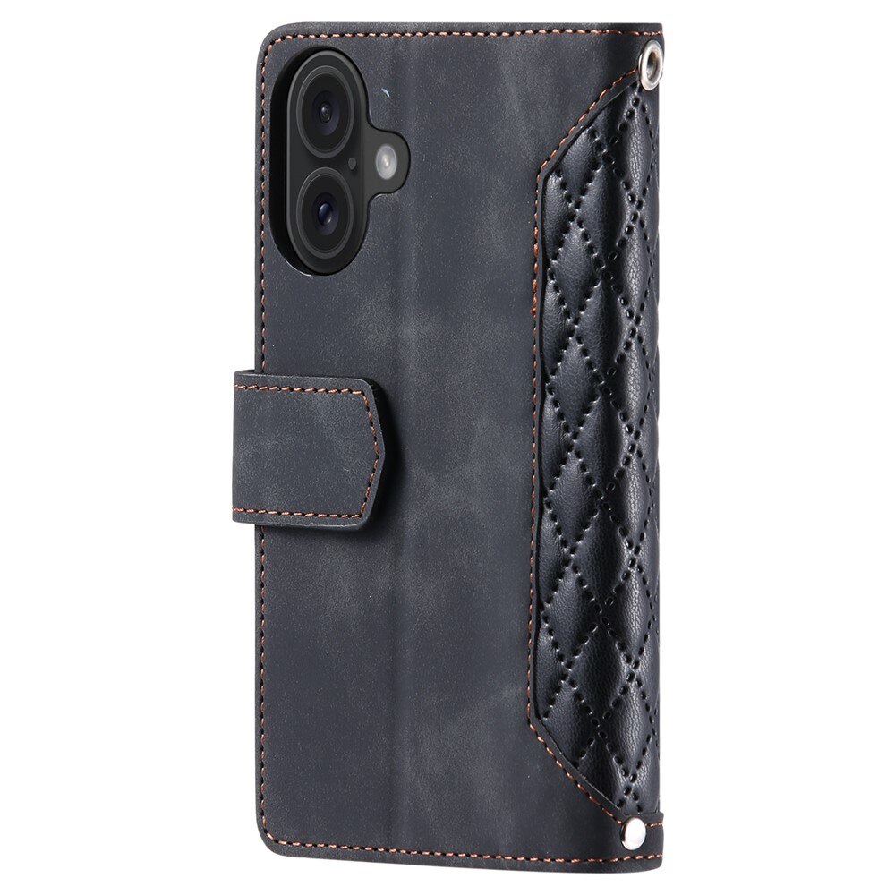 Funda acolchada tipo billetera iPhone 17 Negro