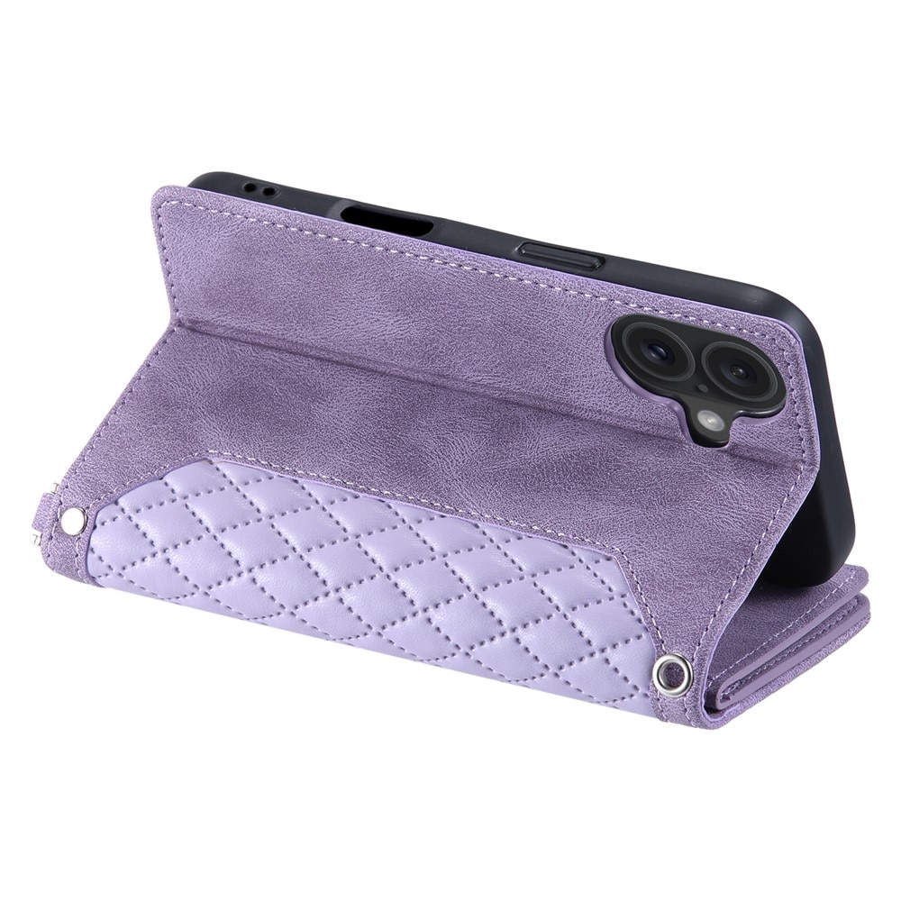 Funda acolchada tipo billetera iPhone 17 Púrpura