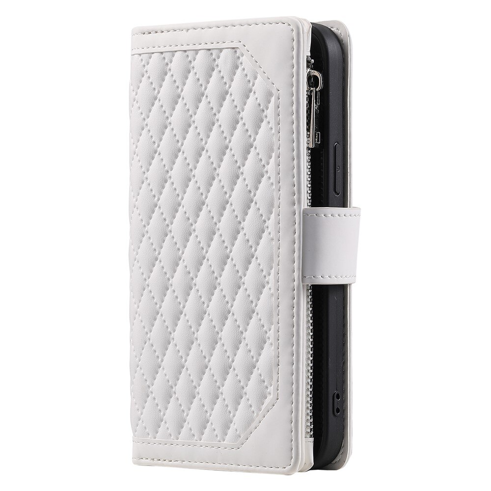 Funda acolchada tipo billetera iPhone 17 Blance