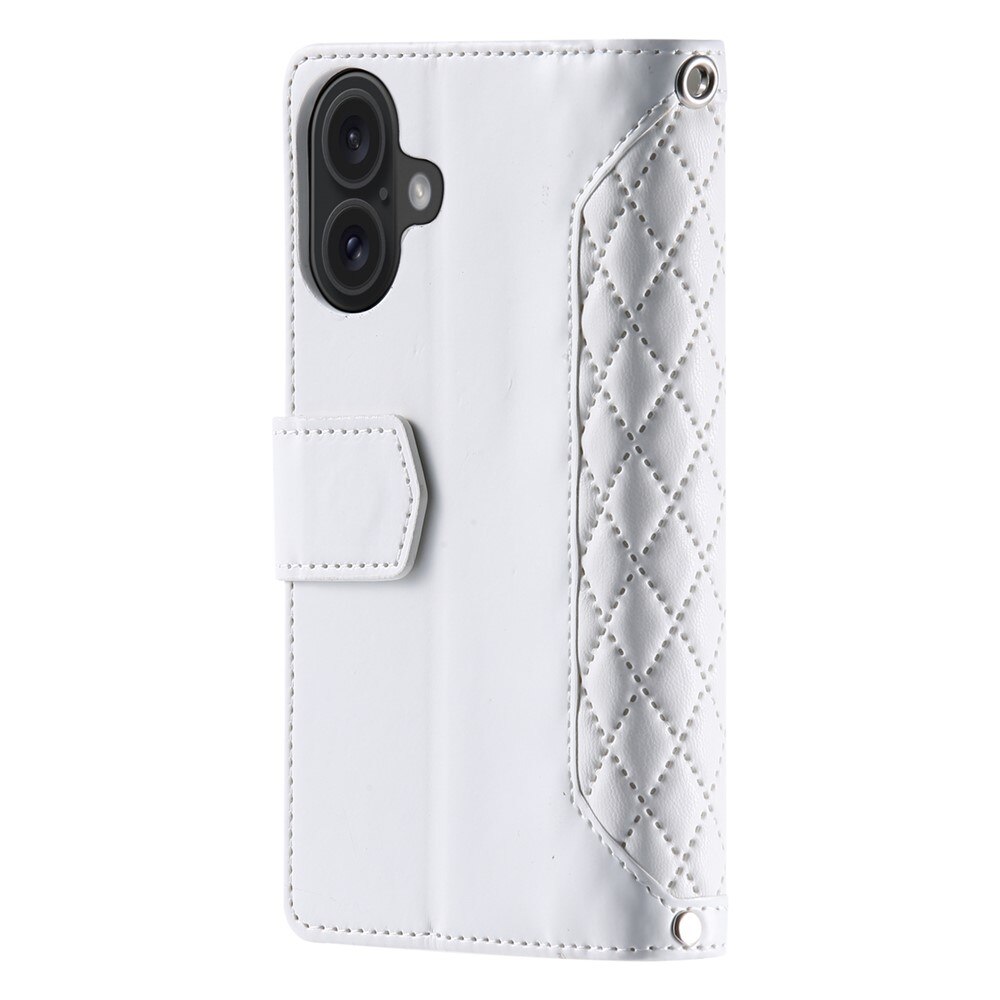 Funda acolchada tipo billetera iPhone 17 Blance