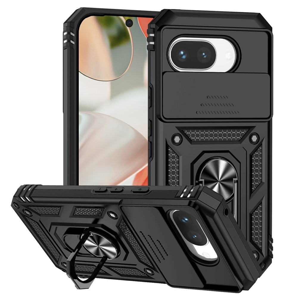 Funda híbrida Ring y Protector Cámara Google Pixel 9a Negro