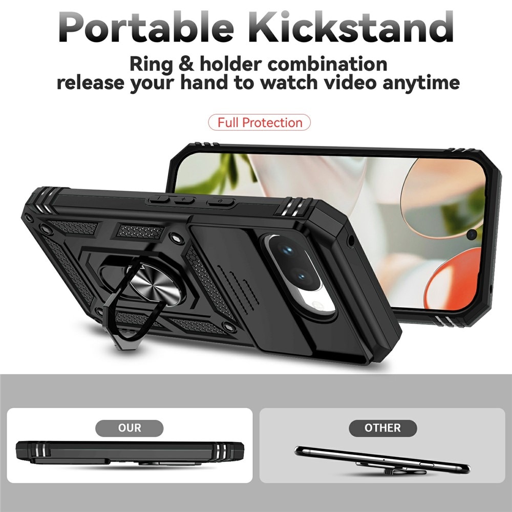 Funda híbrida Ring y Protector Cámara Google Pixel 9a Negro