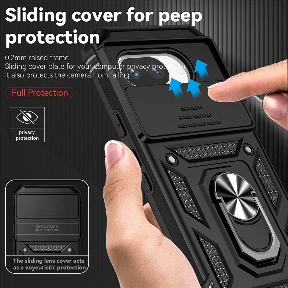 Funda híbrida Ring y Protector Cámara Google Pixel 9a Negro