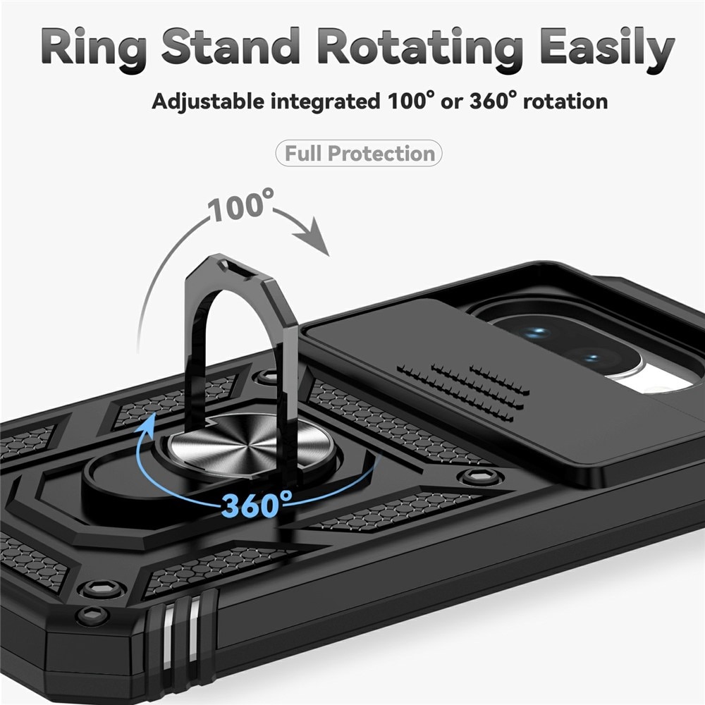 Funda híbrida Ring y Protector Cámara Google Pixel 9a Negro