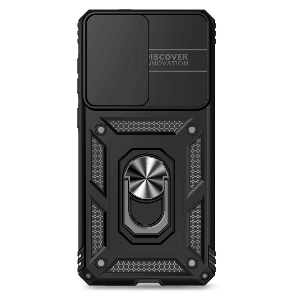 Funda híbrida Ring y Protector Cámara Samsung Galaxy S25 Edge Negro