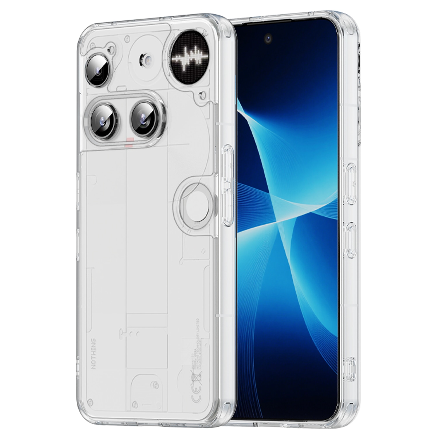 Funda híbrida para Nothing Phone 3 Transparente