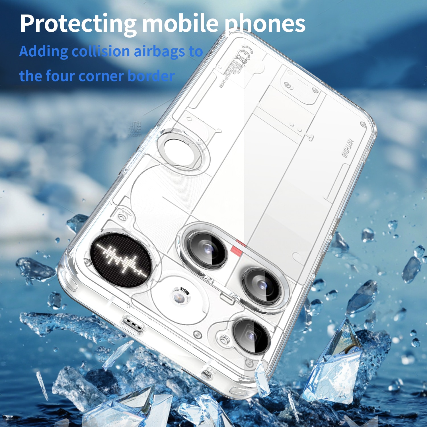 Funda híbrida para Nothing Phone 3 Transparente