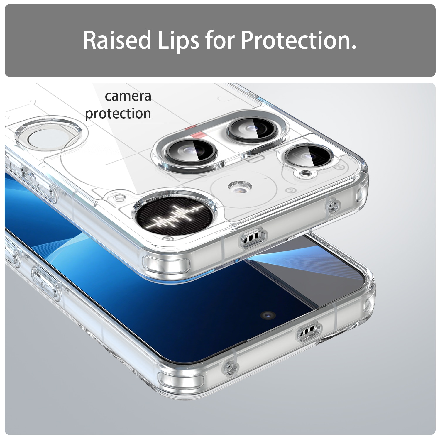 Funda híbrida para Nothing Phone 3 Transparente