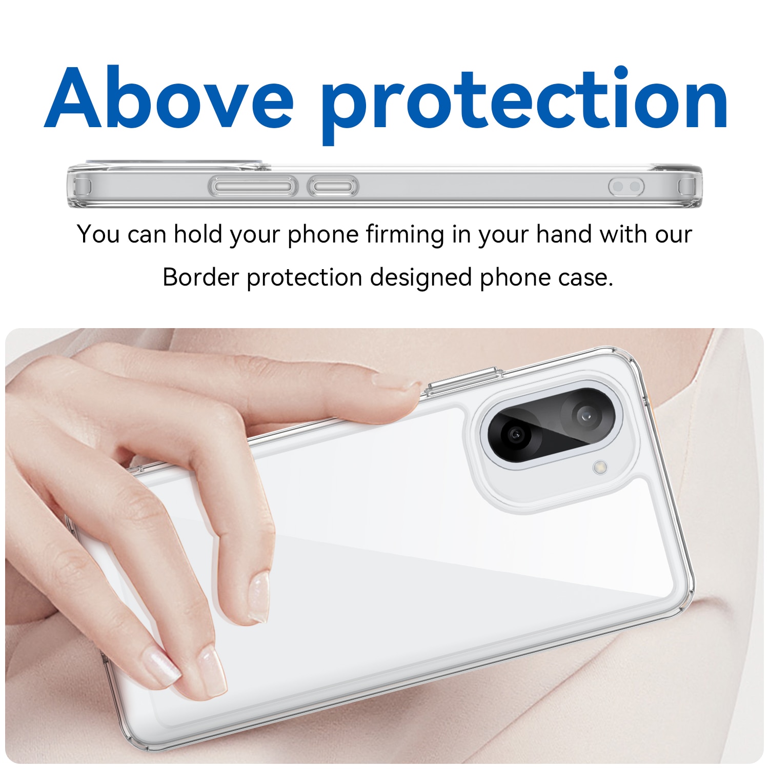 Funda híbrida para  OnePlus Nord CE5 Transparente