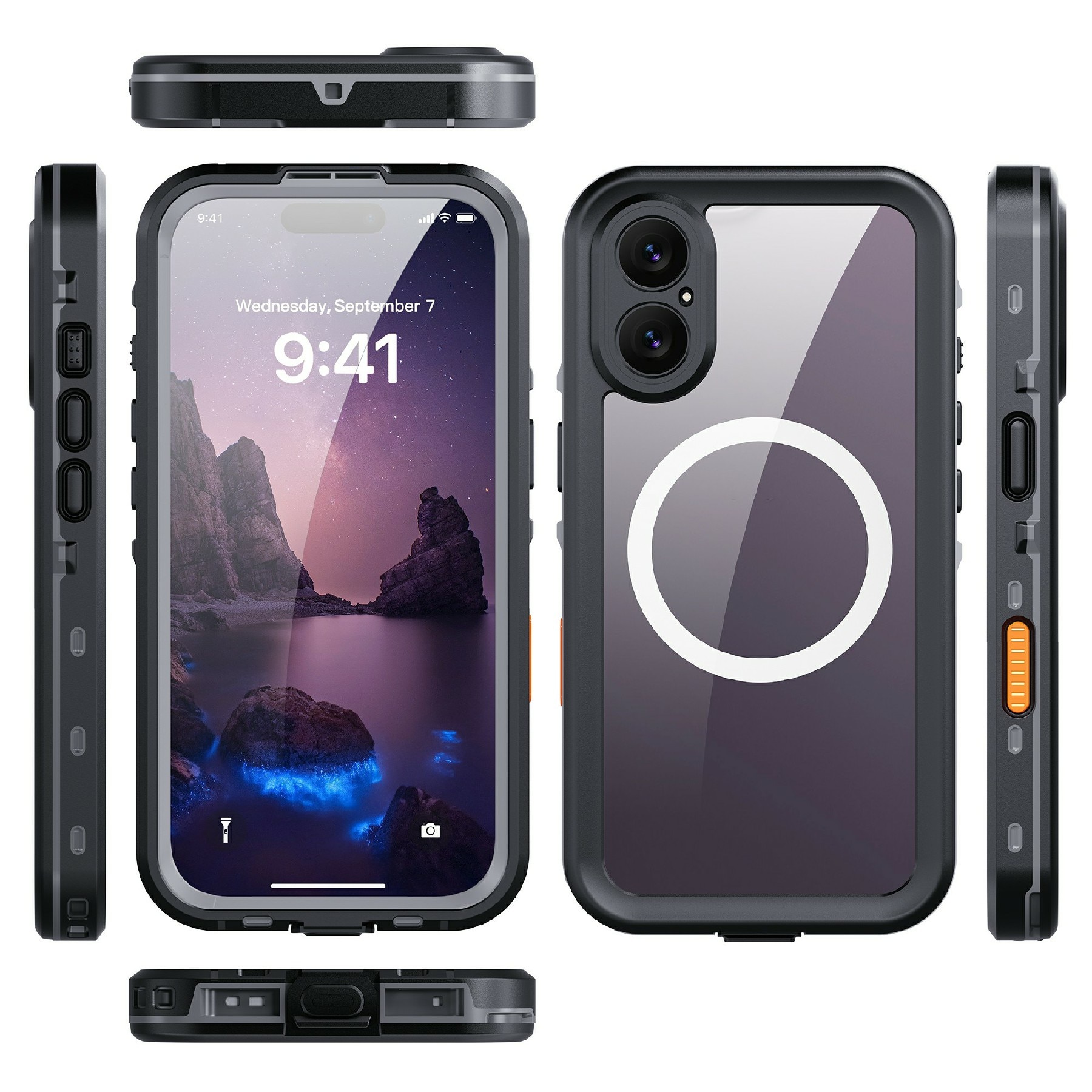 Funda Híbrida Impermeable iPhone 17 transparente