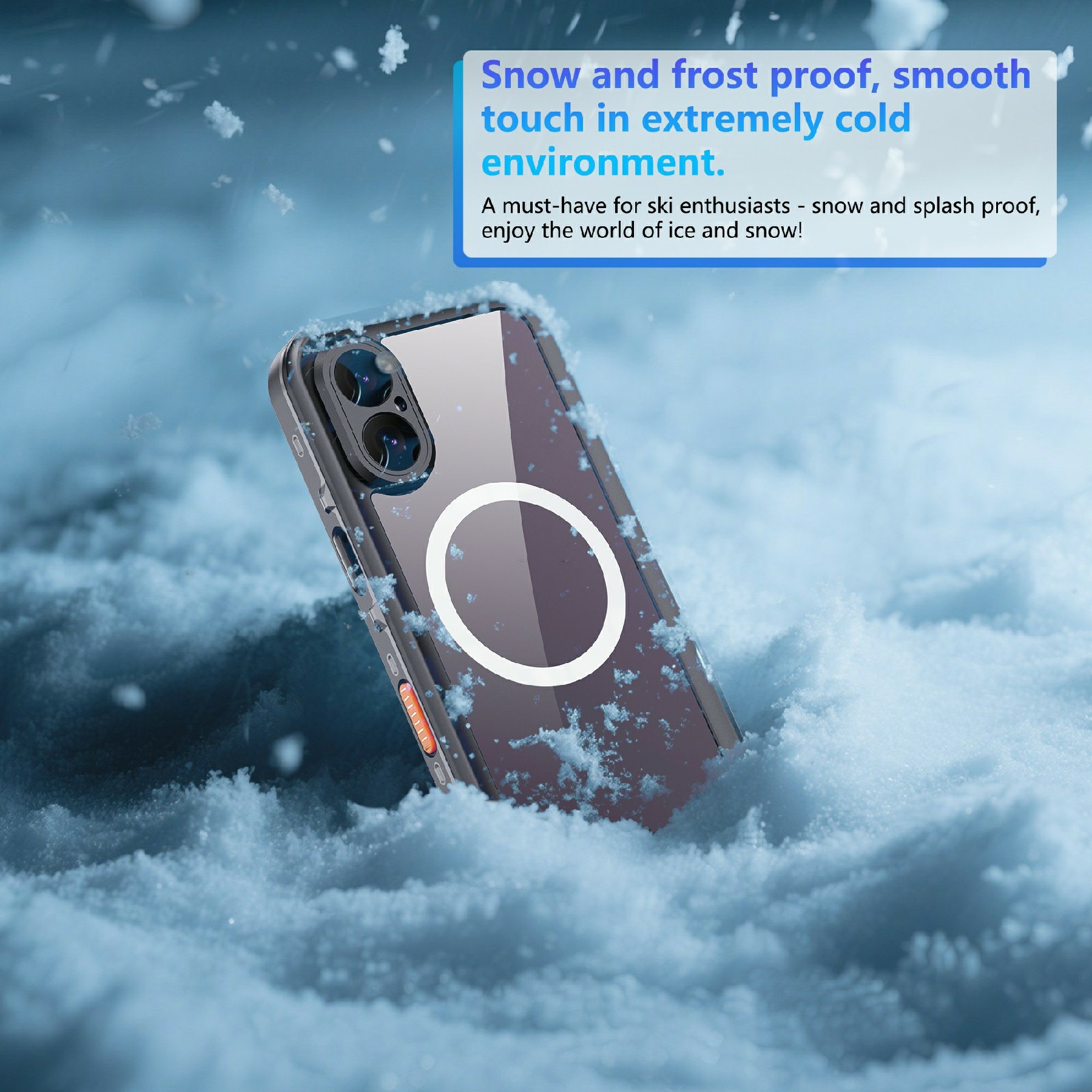 Funda Híbrida Impermeable iPhone 17 transparente